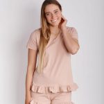 PIŻAMA Z FALBANKAMI