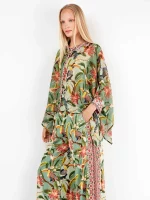 SZEROKIE SPODNIE W TUKANY - obrazek 2